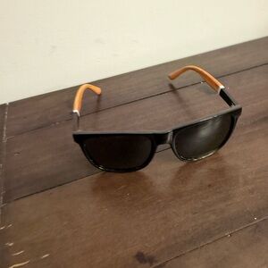 Panama Jack Black Sunglasses with Faux Wood Arms